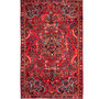 Lilihan Persian Rug 9x5 ft - Semi Antique Medallion (Toranj), Shah Abbasi Madder Red, Crimson, Navy Blue Hand Knotted | front view | SKU 111011
