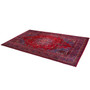 Sabzevar Persian Rug 12x9 ft - Semi Antique Medallion Crimson, Beige Hand Knotted | texture detail | SKU 111026