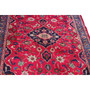 Kashmar Persian Rug 6'3" x 3'3" - Semi Antique Afshan Crimson, Ivory Hand Knotted | side view | SKU 111029
