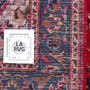 Kashmar Persian Rug 6'3" x 3'3" - Semi Antique Afshan Crimson, Ivory Hand Knotted | full view | SKU 111029