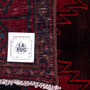 Bijar Persian Rug 8x4 ft - Semi Antique Medallion Crimson, Navy Blue Hand Knotted | full view | SKU 111100