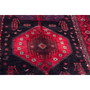 Bijar Persian Rug 8'10" x 4'9" - Semi Antique Medallion Crimson, Navy Blue Hand Knotted | side view | SKU 111100