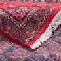Mashhad Persian Rug 10x6 ft - Semi Antique Shah Abbasi, Medallion (Toranj) Crimson, Navy Blue, Burgundy Hand Knotted | corner detail | SKU 111211