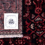 Hamadan Persian Rug 8'10" x 2'9" - Semi Antique Afshan Red, Blue Hand Knotted | full view | SKU 111212