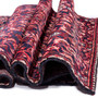 Hamadan Persian Rug 8x2 ft - Semi Antique Afshan Red, Blue Hand Knotted | detail view | SKU 111212