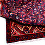 Hamadan Persian Rug 4'9" x 3'3" - Semi Antique Afshan Red, Blue Hand Knotted | detail view | SKU 111213
