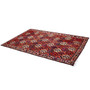 Bakhtiari Persian Rug 9'10" x 6'11" - Semi Antique Medallion Blue, Crimson Hand Knotted | texture detail | SKU 111328