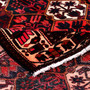 Bakhtiari Persian Rug 9x6 ft - Semi Antique Medallion Blue, Crimson Hand Knotted | corner detail | SKU 111328