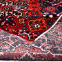 Bakhtiari Persian Rug 11'6" x 9'2" - Semi Antique Medallion Blue, Crimson Hand Knotted | corner detail | SKU 111340
