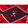 Shiraz Persian Rug 9x2 ft - Semi Antique Geometric Blue, Red Hand Knotted | side view | SKU 111403