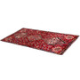 Shiraz Persian Rug 4'7" x 2'11" - Semi Antique Geometric Blue, Red Hand Knotted | texture detail | SKU 111413