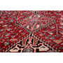 Shiraz Persian Rug 4x2 ft - Semi Antique Geometric Blue, Red Hand Knotted | side view | SKU 111413