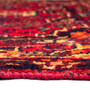 Shiraz Persian Rug 8'10" x 5'1" - Semi Antique Geometric Blue, Red Hand Knotted | back view | SKU 111414