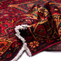 Shiraz Persian Rug 8'10" x 5'1" - Semi Antique Geometric Blue, Red Hand Knotted | detail view | SKU 111414