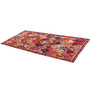 Shiraz Persian Rug 6x4 ft - Semi Antique Geometric Blue, Red Hand Knotted | texture detail | SKU 111419