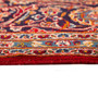 Kashan Persian Rug 13x10 ft - Semi Antique Medallion Crimson, Navy Blue Hand Knotted | texture detail | SKU 110004