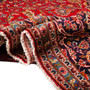 Kashan Persian Rug 13x10 ft - Semi Antique Medallion Crimson, Navy Blue Hand Knotted | detail view | SKU 110004