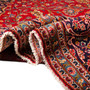 Kashan Persian Rug 13x10 ft - Semi Antique Medallion Crimson, Navy Blue Hand Knotted | side view | SKU 110004