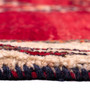 Qashqai Persian Rug 8'10" x 5'7" - Semi Antique Geometric Crimson, Blue Hand Knotted | back view | SKU 111422