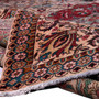 Tabriz Persian Rug 12'12" x 10'4" - Semi Antique Medallion Red, Cream Hand Knotted | corner detail | SKU 111576