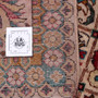 Tabriz Persian Rug 12'12" x 10'4" - Semi Antique Medallion Red, Cream Hand Knotted | full view | SKU 111576