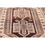 Shiraz Persian Rug 6'7" x 4'11" - Semi Antique Geometric Blue, Red Hand Knotted | side view | SKU 111425