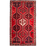 Shiraz Persian Rug 8x4 ft - Semi Antique Geometric, Gol Farang Red, Dark Red, Burgundy Hand Knotted | front view | SKU 111431