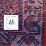 Lori Persian Rug 9'8" x 5'6" - Semi Antique Geometric Red, Brown Hand Knotted | full view | SKU 111434