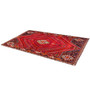 Shiraz Persian Rug 9'10" x 6'7" - Semi Antique Geometric Blue, Red Hand Knotted | texture detail | SKU 111438