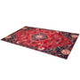 Shiraz Persian Rug 8'6" x 5'7" - Semi Antique Geometric Blue, Red Hand Knotted | texture detail | SKU 111439