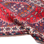 Shiraz Persian Rug 5'11" x 4'9" - Semi Antique Geometric Blue, Red Hand Knotted | detail view | SKU 111441