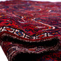 Shiraz Persian Rug 6'9" x 4'6" - Semi Antique Geometric Blue, Red Hand Knotted | corner detail | SKU 111443