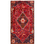 Shiraz Persian Rug 7x4 ft - Semi Antique Geometric Blue, Red Hand Knotted | front view | SKU 111450