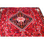 Shiraz Persian Rug 7'10" x 4'3" - Semi Antique Geometric Blue, Red Hand Knotted | side view | SKU 111450