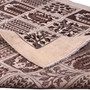 Khorasan Persian Rug 10x7 ft - Semi Antique Kheshti Garden Cream, Brown, Madder Red Hand Knotted | detail view | SKU 111455