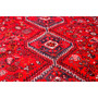 Shiraz Persian Rug 9'5" x 6'3" - Semi Antique Geometric Blue, Red Hand Knotted | side view | SKU 111464