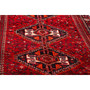 Shiraz Persian Rug 9x5 ft - Semi Antique Medallion (Toranj), Geometric Madder Red, Burgundy, Dark Red Hand Knotted | side view | SKU 111473