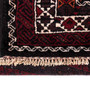 Varamin Persian Rug 8x4 ft - Semi Antique Medallion Toranj, Geometric Dark Red, Burgundy, Black Hand Knotted | pile detail | SKU 111475