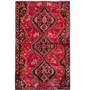 Shiraz Persian Rug 7'10" x 4'6" - Semi Antique Geometric Blue, Red Hand Knotted | front view | SKU 111481