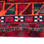 Shiraz Persian Rug 10'1" x 4'10" - Semi Antique Geometric Blue, Red Hand Knotted | back view | SKU 111495