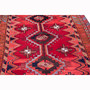 Shiraz Persian Rug 10'1" x 4'10" - Semi Antique Geometric Blue, Red Hand Knotted | side view | SKU 111495