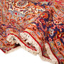 Ardekan Persian Rug 11'10" x 8'0" - Semi Antique Medallion (Toranj), Shah Abbasi Red, Navy Blue, Ivory Hand Knotted | detail view | SKU 110008