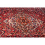 Bakhtiari Persian Rug 9x6 ft - Semi Antique Medallion Blue, Crimson Hand Knotted | side view | SKU 111500