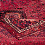 Shiraz Persian Rug 9'6" x 7'1" - Semi Antique Geometric Blue, Red Hand Knotted | corner detail | SKU 111505