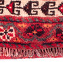 Shiraz Persian Rug 9'6" x 7'1" - Semi Antique Geometric Blue, Red Hand Knotted | pile detail | SKU 111505