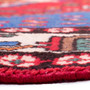 Mahabad Persian Rug 6'8" x 4'9" - Semi Antique Geometric Red, Blue Hand Knotted | back view | SKU 111509