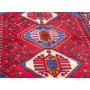Mahabad Persian Rug 6'8" x 4'9" - Semi Antique Geometric Red, Blue Hand Knotted | side view | SKU 111509