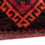 Shiraz Persian Rug 7'7" x 3'7" - Semi Antique Geometric Blue, Red Hand Knotted | corner detail | SKU 111513