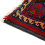Ferdows Persian Rug 10'1" x 3'9" - Semi Antique Medallion (Toranj), Geometric Red, Blue, Burgundy Hand Knotted | back view | SKU 110009