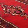Ferdows Persian Rug 10x3 ft - Semi Antique Medallion (Toranj), Geometric Red, Blue, Burgundy Hand Knotted | side view | SKU 110009